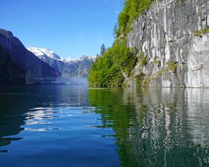 Preview wallpaper mountains, lake, reflection, nature, landscape