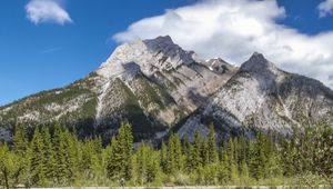Preview wallpaper mountains, lake, reflection, trees, landscape, nature