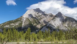 Preview wallpaper mountains, lake, reflection, trees, landscape, nature