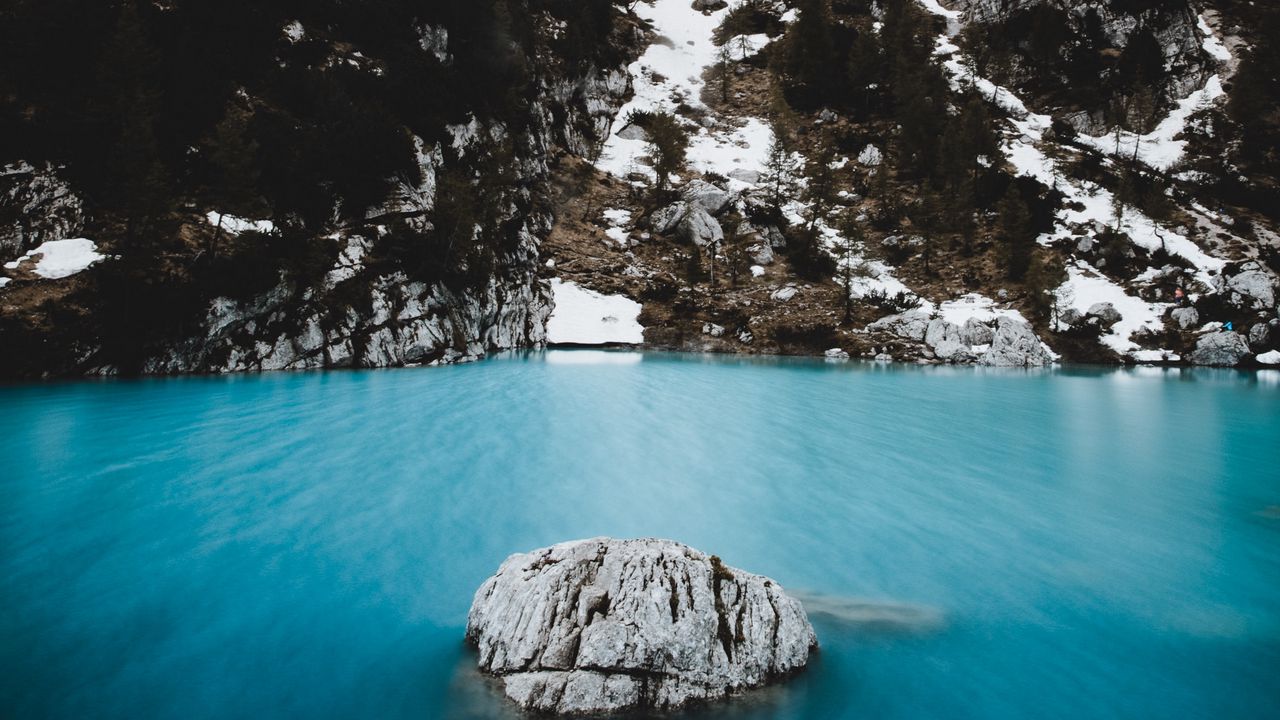 Wallpaper mountains, lake, rocks, snowy, landscape