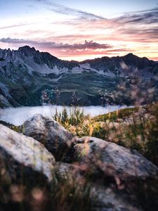 Preview wallpaper mountains, lake, rocks, mountain range, landscape