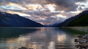 Preview wallpaper mountains, lake, shore, landscape