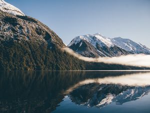 Preview wallpaper mountains, lake, sky