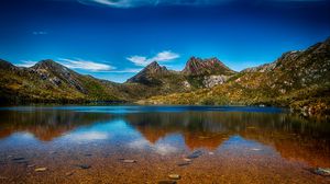 Preview wallpaper mountains, lake, sky, water