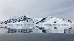 Preview wallpaper mountains, lake, snow