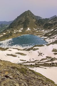 Preview wallpaper mountains, lake, snow, peaks, nature