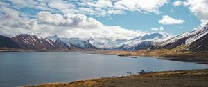 Preview wallpaper mountains, lake, snowy