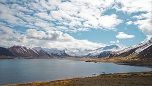 Preview wallpaper mountains, lake, snowy