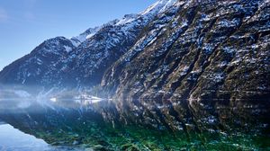 Preview wallpaper mountains, lake, stones, bottom, nature