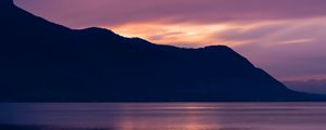 Preview wallpaper mountains, lake, sunset, switzerland