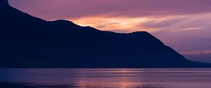 Preview wallpaper mountains, lake, sunset, switzerland