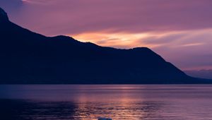 Preview wallpaper mountains, lake, sunset, switzerland