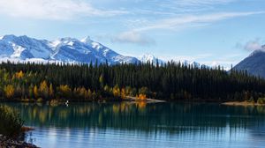 Preview wallpaper mountains, lake, trees