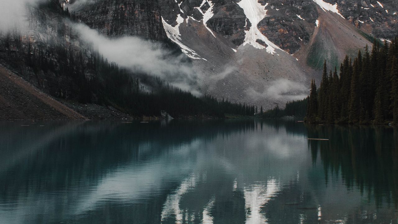 Wallpaper mountains, lake, trees, shore, landscape