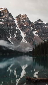 Preview wallpaper mountains, lake, trees, shore, landscape