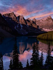 Preview wallpaper mountains, lake, trees, landscape