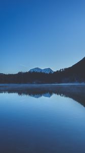 Preview wallpaper mountains, lake, trees, reflection, water