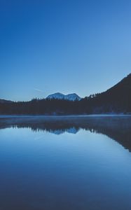 Preview wallpaper mountains, lake, trees, reflection, water