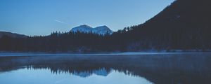 Preview wallpaper mountains, lake, trees, reflection, water