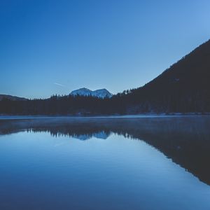 Preview wallpaper mountains, lake, trees, reflection, water