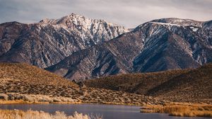 Preview wallpaper mountains, lake, valley, landscape, nature