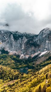 Preview wallpaper mountains, lake, valley, forest, landscape, nature