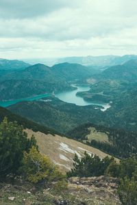 Preview wallpaper mountains, lake, view from above