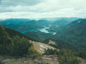 Preview wallpaper mountains, lake, view from above