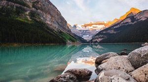 Preview wallpaper mountains, lake, water, reflection, landscape