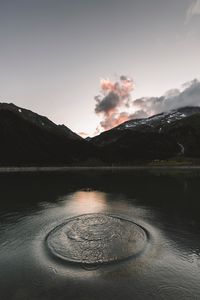 Preview wallpaper mountains, lake, waves, ripples, landscape