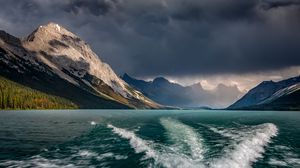 Preview wallpaper mountains, lake, waves, water, nature