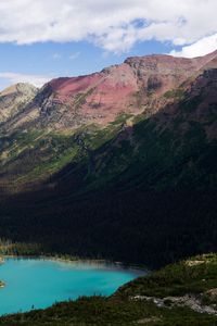 Preview wallpaper mountains, lakes, lowlands, shadows, sky