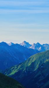 Preview wallpaper mountains, landscape, blue, view, nature