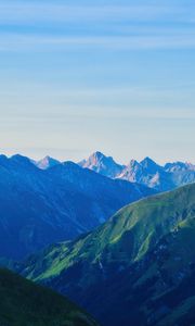 Preview wallpaper mountains, landscape, blue, view, nature