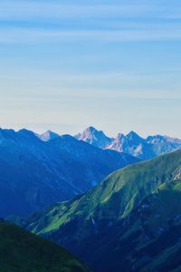 Preview wallpaper mountains, landscape, blue, view, nature