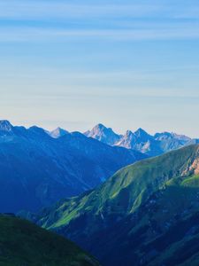 Preview wallpaper mountains, landscape, blue, view, nature