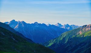 Preview wallpaper mountains, landscape, blue, view, nature