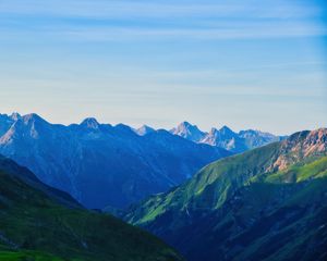Preview wallpaper mountains, landscape, blue, view, nature