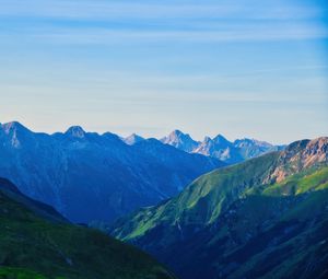 Preview wallpaper mountains, landscape, blue, view, nature