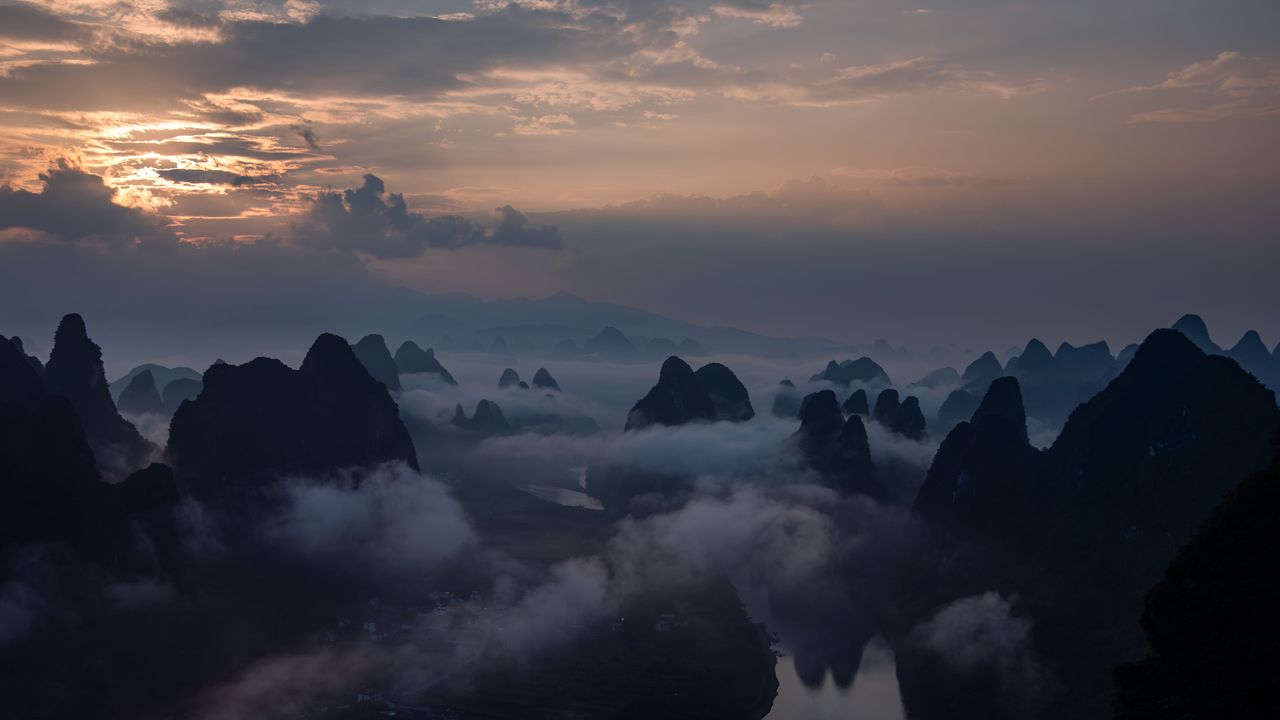 Wallpaper mountains, landscape, clouds, sky hd, picture, image