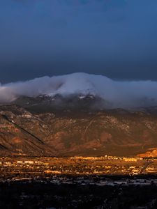 Preview wallpaper mountains, landscape, clouds, valley