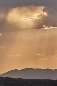 Preview wallpaper mountains, landscape, clouds, rays, light, nature