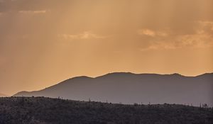 Preview wallpaper mountains, landscape, clouds, rays, light, nature