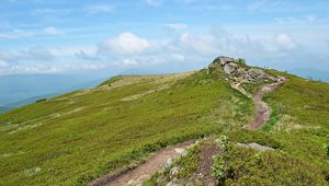 Preview wallpaper mountains, landscape, grass, meadow, poland