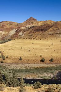 Preview wallpaper mountains, landscape, hills, valley, river, trees