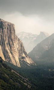 Preview wallpaper mountains, landscape, nature, fog, relief