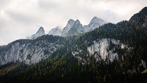 Preview wallpaper mountains, landscape, nature, trees, forest