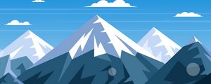 Preview wallpaper mountains, landscape, nature, art, vector