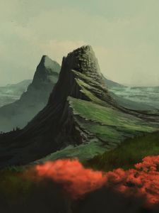 Preview wallpaper mountains, landscape, nature, art