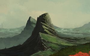 Preview wallpaper mountains, landscape, nature, art
